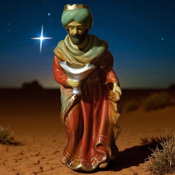 Vtg 90's Kirkland Potter's Garden II Nativity Set Replacement Standing Wiseman - Picture 1 of 6